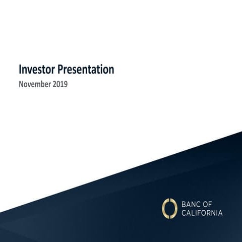 BANC Q319 Investor Deck