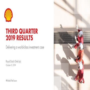 Royal Dutch Shell third quarter 2019 results
