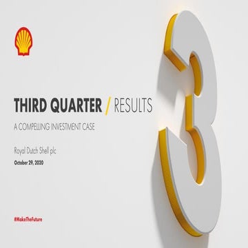 Royal Dutch Shell plc third quarter 2020 results