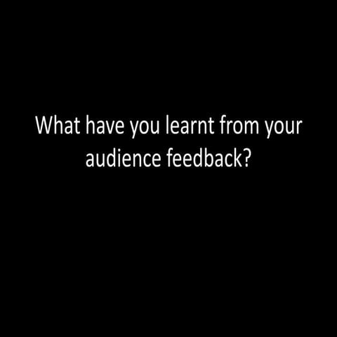 Q3 audience feedback.