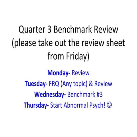 Q3 benchmark review 2016