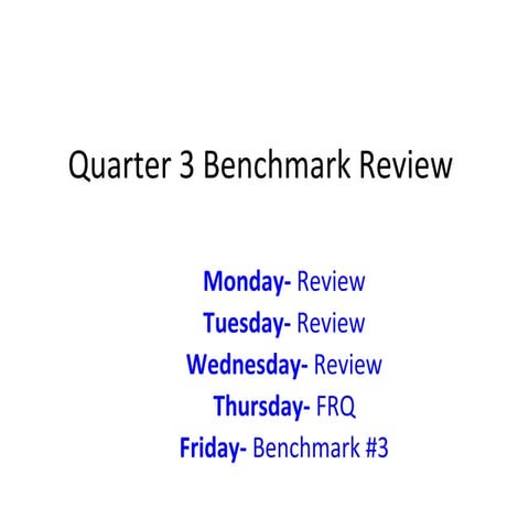 Q3 benchmark review 2016