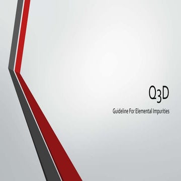 Q3D Guideline For Elemental Impurities