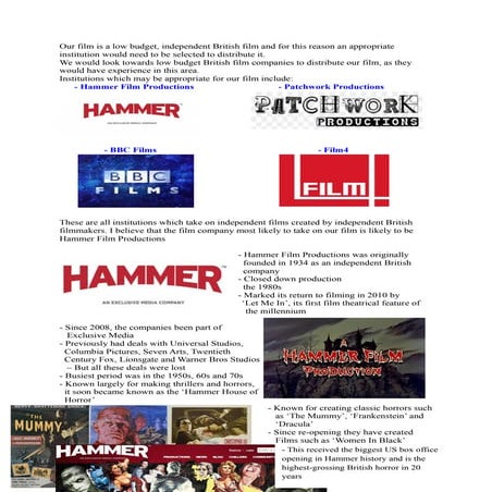 Q3 What kind of media institution might distribute your media product and why ? 