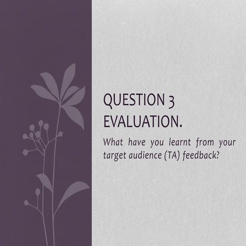 Q3 evaluation