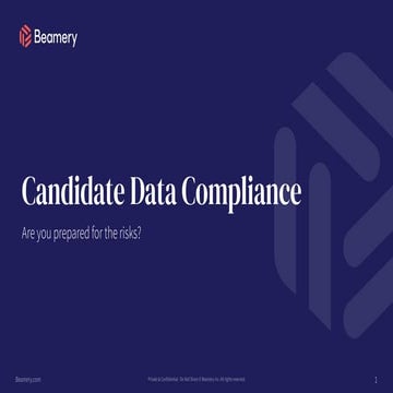 Candidate Data Compliance - Are you prepared for the risks?