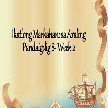 Ikatlong Markahan – Modyul 3 Rebolusyong Siyentipiko,  Enlightenment, at Rebolusyong  Industriyal