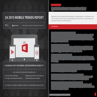 Q4 2013 IDC Mobile Dev Survey