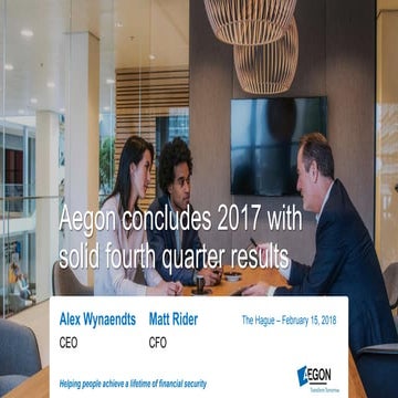 Aegon Q4 2017 presentation