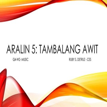 aralin 5 tambalang awit music 3 PE powerpoint | PPTX