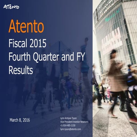 Q415 atento earnings presentation