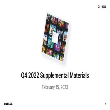 Q4'22-Supplemental-Materials Roblox Inc.