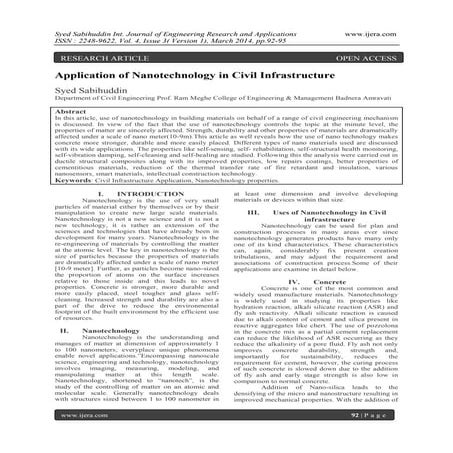 Nanotechnology in building construction materials | PDF