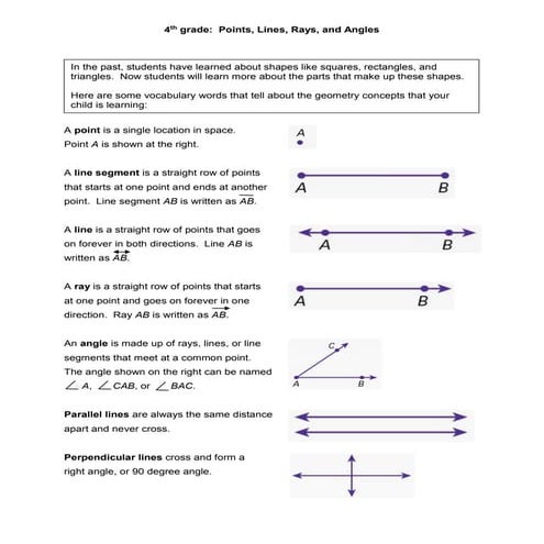 Year 4-Points, Lines, Line Segments, Rays and Angles.pptx
