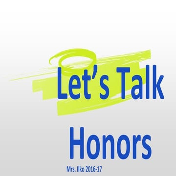 Honor's CIvic Engagement Project 2016-17