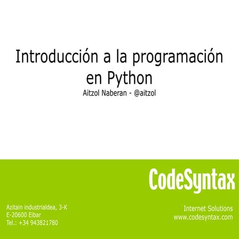Introducción a la programación en Python
