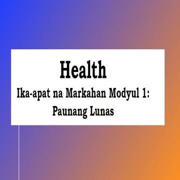 Q4_HEALTH5 week 1 powerpoint presentation