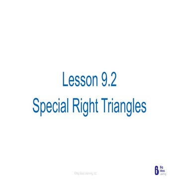 Special Right Triangles | PPT
