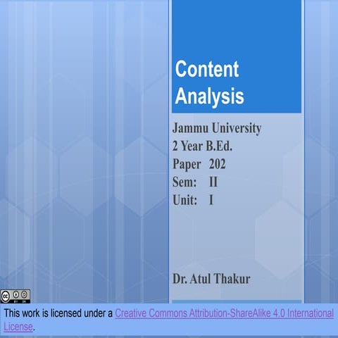 Content analysis