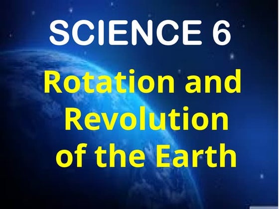 Rotation and Revolution | PPT