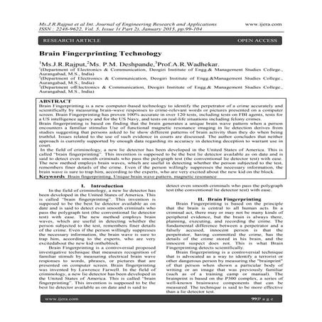 Brain Fingerprinting Technology