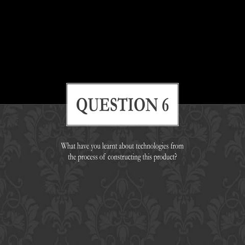 Question 6 - Evaluation