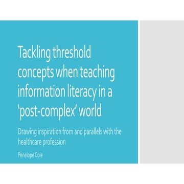 Threshold Concepts ppt | PDF