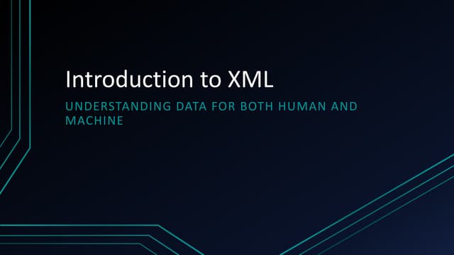 Introduction to XML