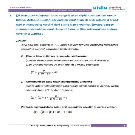 Q&A Peluang Sma