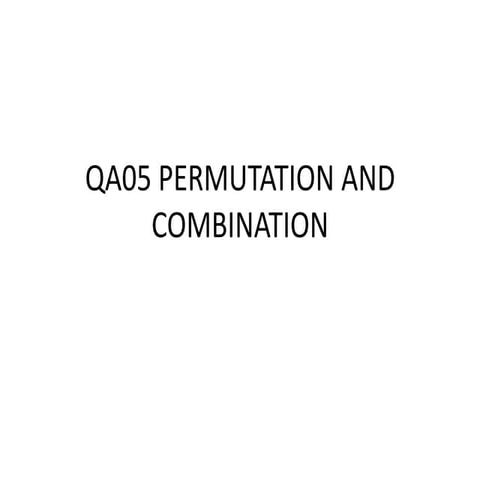 Permutations & Combinations | PPT