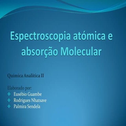 Espectrometria de massa atômica | PPTX