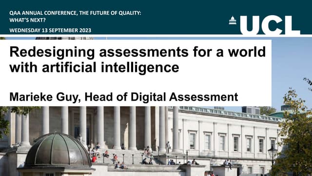 Redesigning assessments for a world with artificial intelligence