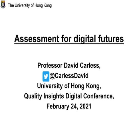 Assessment for digital futures