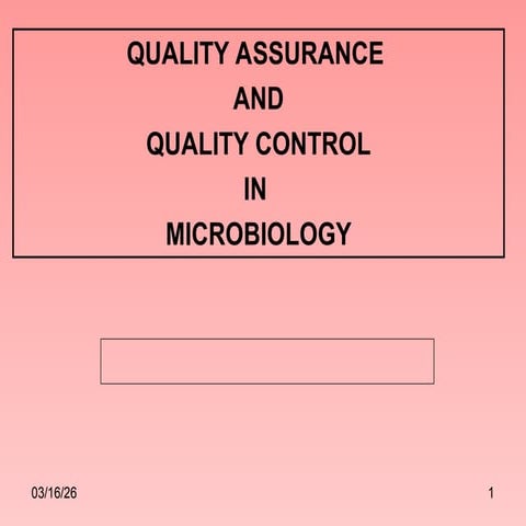 Quality assurance in the laboratories. ppt | PDF