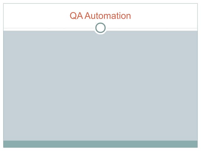 QA automation | PPT