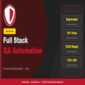 Full Stack QA Automation Bootcamp 2026 — Selenium, Cypress, Playwright ...