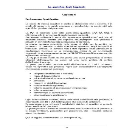 Capitolo 6:Performance Qualification | PDF