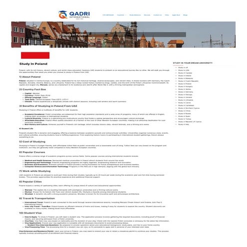 Study In Poland | Study In Poland From UAE | PDF