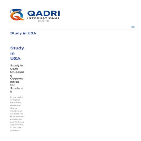 Studying in the USA: A Complete Guide for International Students | PDF