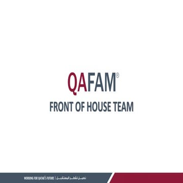  Front of house / Office Boy Etiquettes