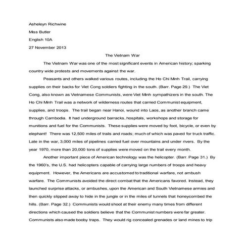 Vietnam Research Paper