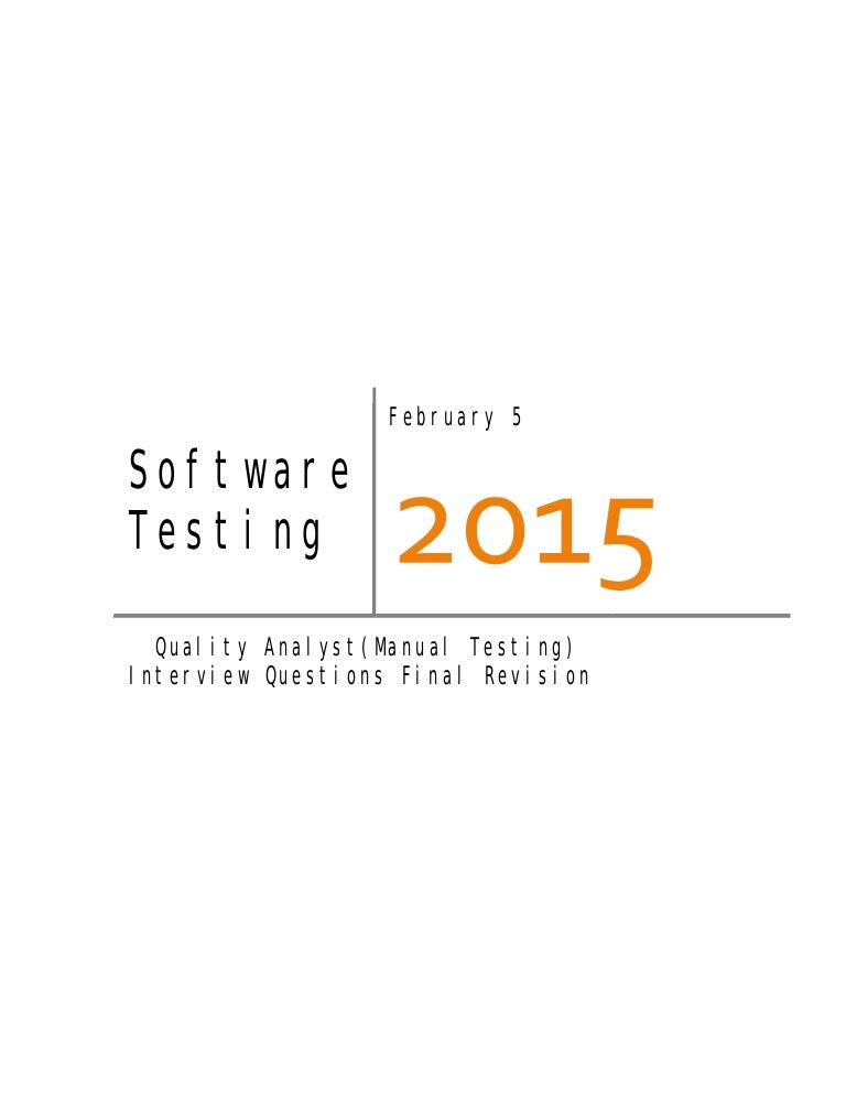 QA interview questions and answers