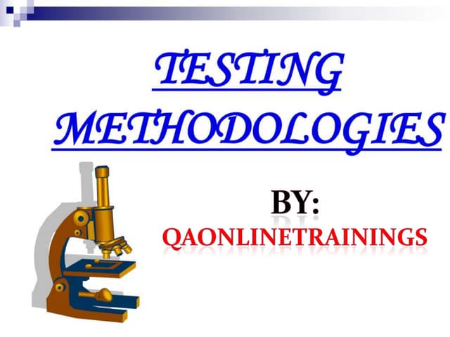 software testing methodologies