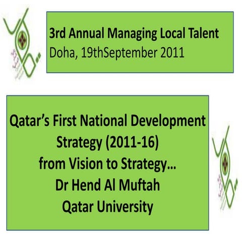Qatar 1st National Development Strategy & Nationalization