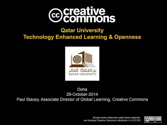 Qatar University Technology Enabled Learning and Openness