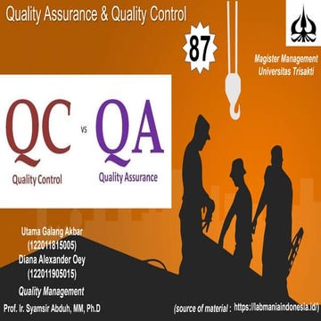 Perbedaan Quality Assurance (QA) dan Quality Control (QC) | PPTX