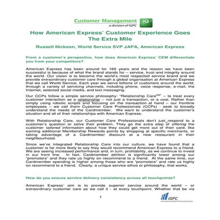 Q&A with Russell Nickson on Customer Experience Management