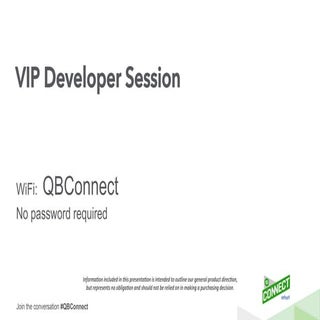 QuickBooks Connect 2015: VIP Develo...