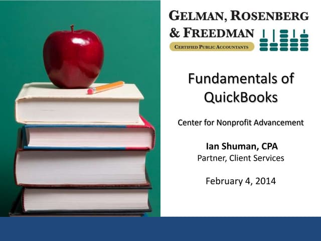 Fundamentals of QuickBooks