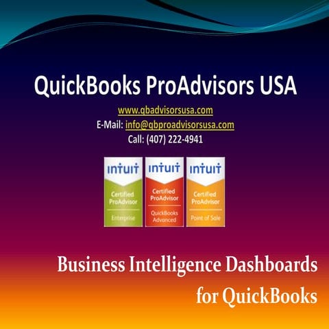 QuickBooks ProAdvisors Financial Dashboards